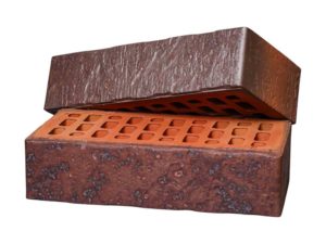 Кирпич Тайга Морион Юг Скала 1НФ - облицовочный, тёмно-коричневый